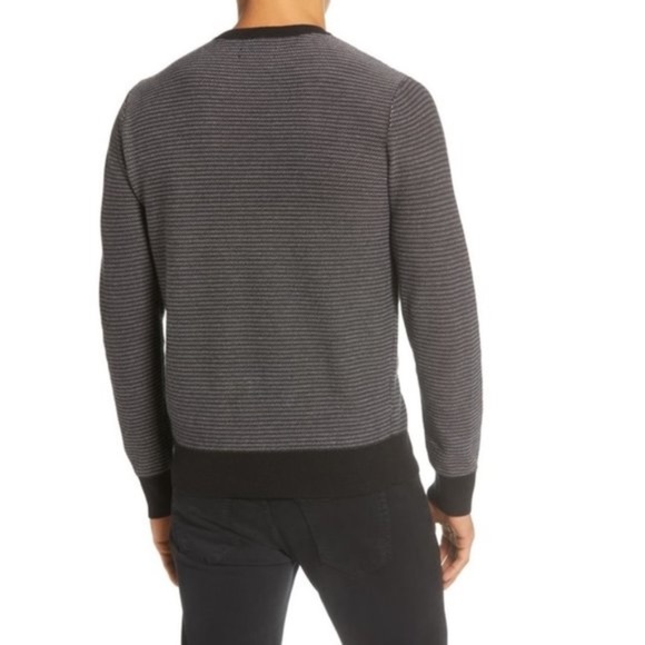 NORDSTROM MEN'S SHOP StripeCrewneck Cotton Sweater - Picture 8 of 8
